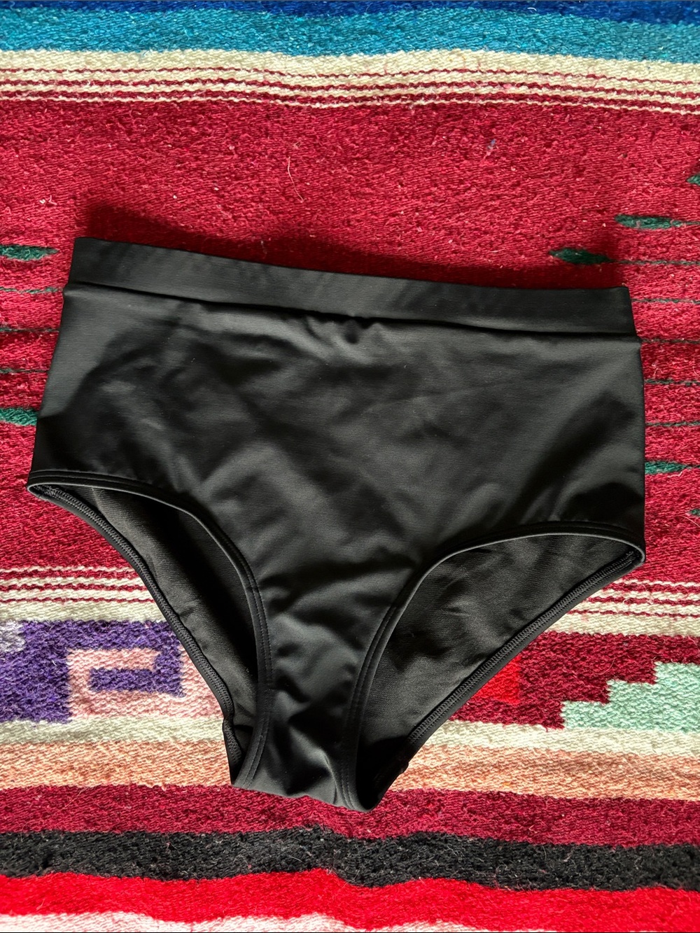 Boden Black High-Rise Swim Bottoms